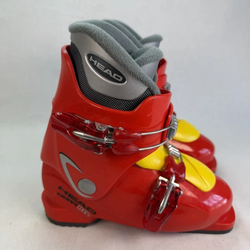 Head Carve HT2 Kids‎ Ski Boots Mondo 20.5 - Size 2.5 Red Yellow